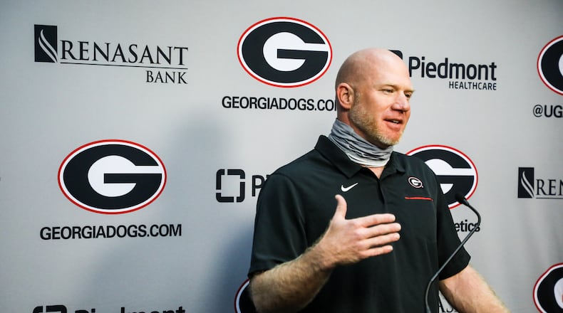 Georgia special teams coordinator Scott Cochran during a video press conference at the Butts-Mehre Heritage Hall in Athens, Ga., on Friday, Aug. 21, 2020. (Photo by Tony Walsh)
