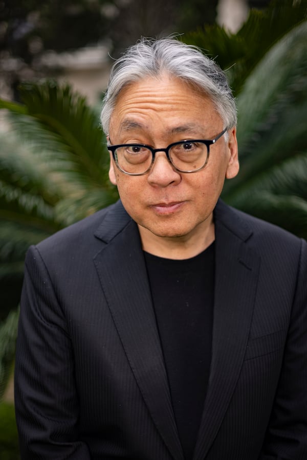 Author Kazuo Ishiguro poses for portrait photographs for the film 'A Pale View of Hills' at the 78th international film festival, Cannes, southern France, Friday, May 16, 2025. (Photo by Joel C Ryan/Invision/AP)
