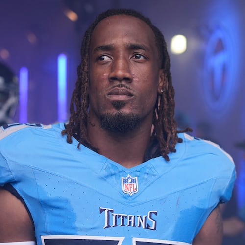 FILE - Tennessee Titans cornerback L'Jarius Sneed stands in the tunnel before an NFL football game against the Indianapolis Colts, Sept. 21, 2025, in Nashville, Tenn. (AP Photo/George Walker IV, File)