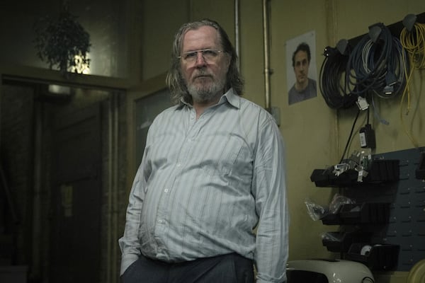 This image released by Apple TV+ shows Gary Oldman in a scene from "Slow Horses." (Jack English/Apple TV+ via AP)
