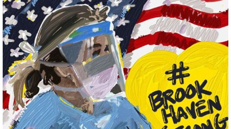 This painting by Terry Combahee took first place for ages 19 and up in the #BrookhavenStrong art contest. CONTRIBUTED
