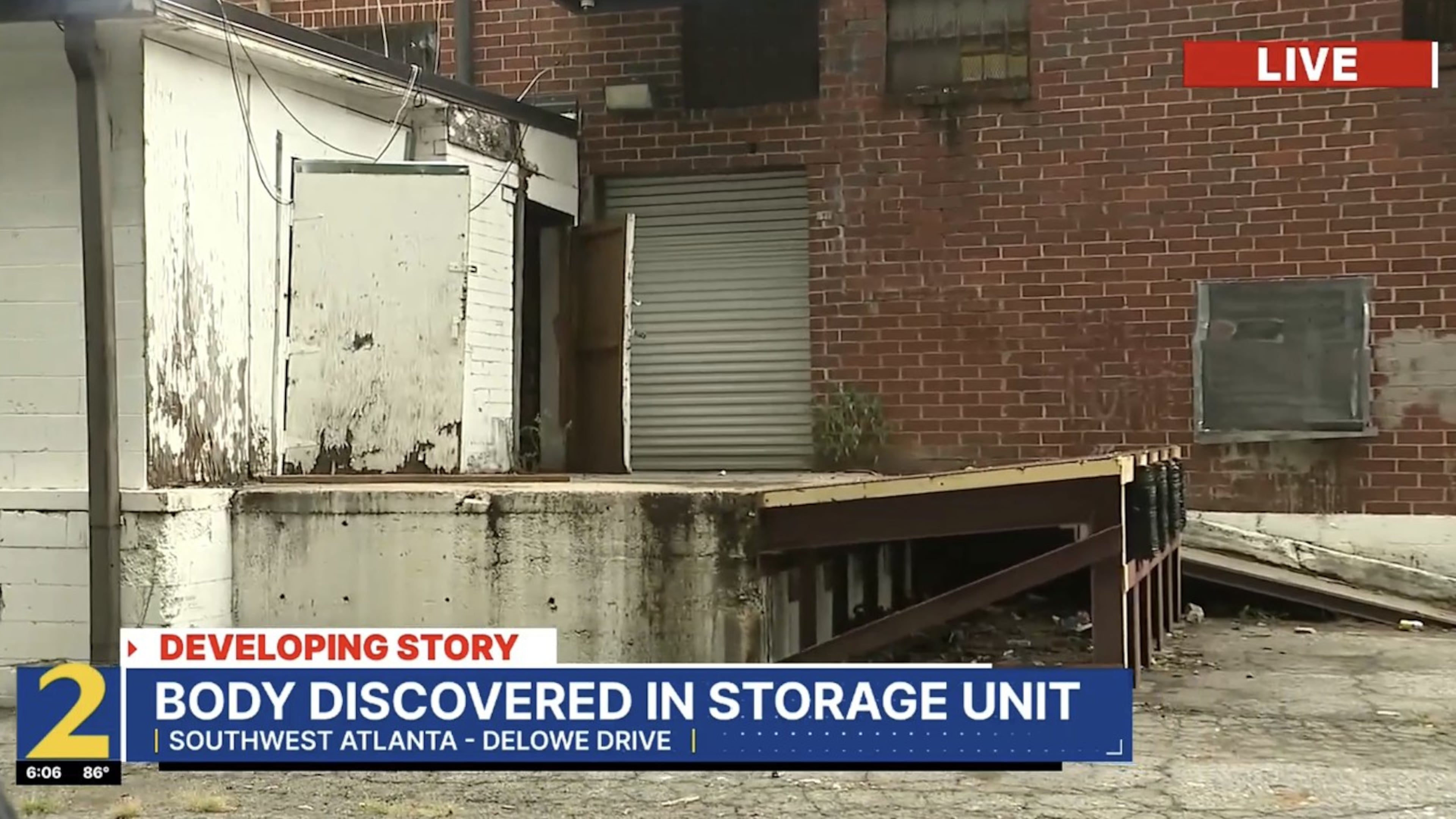 The woman's body was found in the back of a shopping complex on Campbellton Road in southwest Atlanta, officials said.