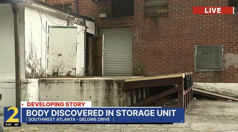 The woman's body was found in the back of a shopping complex on Campbellton Road in southwest Atlanta, officials said.