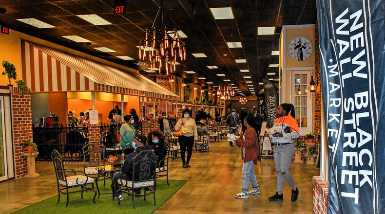 One of the "streets" inside the New Black Wall Street. (Chris Hunt for The Atlanta Journal-Constitution)