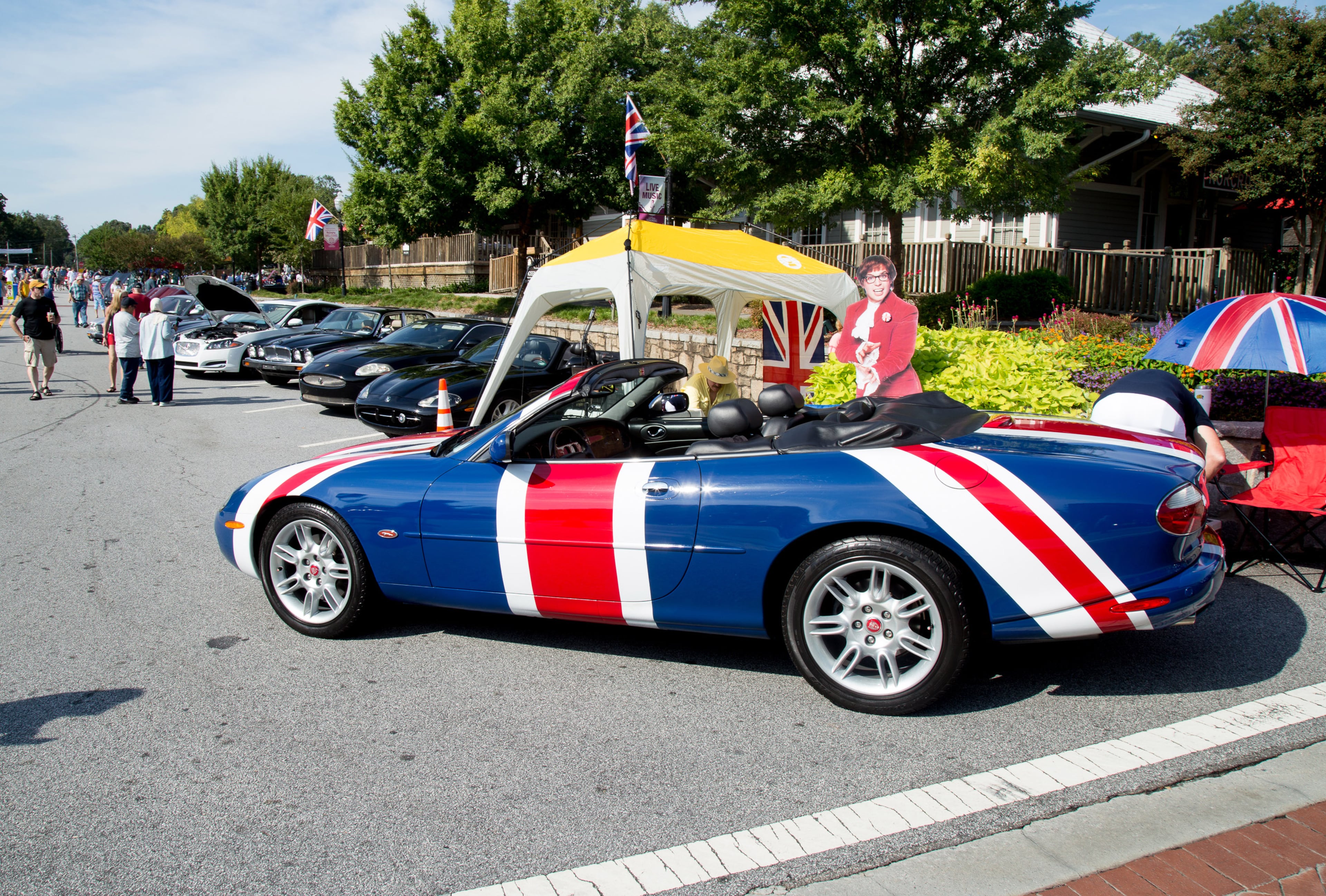 Will this 2001 Jaguar XK8 Shaguar be one of the stars of the Atlanta British Car Fayre again in downtown Norcross on Saturday? There's only one way to find out. (Steve Schaefer for the AJC)
