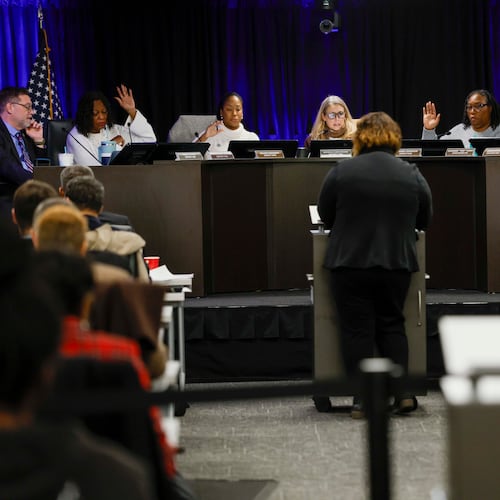 DeKalb County commissioners take a vote during a meeting on Tuesday, Dec. 16, 2025, in Decatur. DeKalb County already has a framework for senior exemptions, Ted Terry writes. (Miguel Martinez/AJC 2025)
