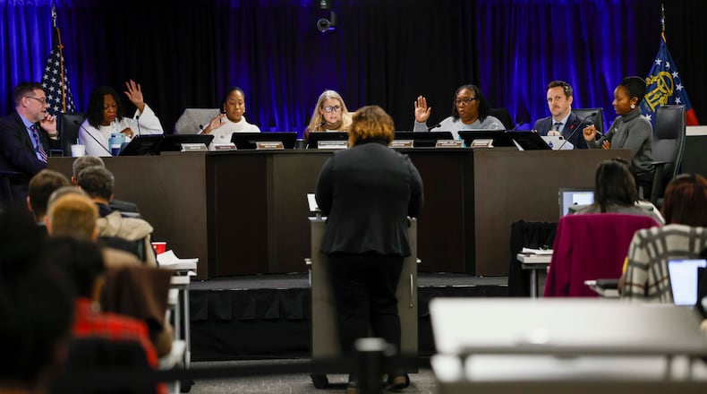 DeKalb County commissioners take a vote during a meeting on Tuesday, Dec. 16, 2025, in Decatur. DeKalb County already has a framework for senior exemptions, Ted Terry writes. (Miguel Martinez/AJC 2025)