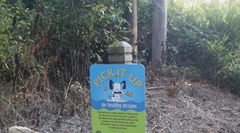 Become a Pick It Up Pal by signing up at CobbStreams.org to keep waterways clean. (Courtesy of Cobb County)