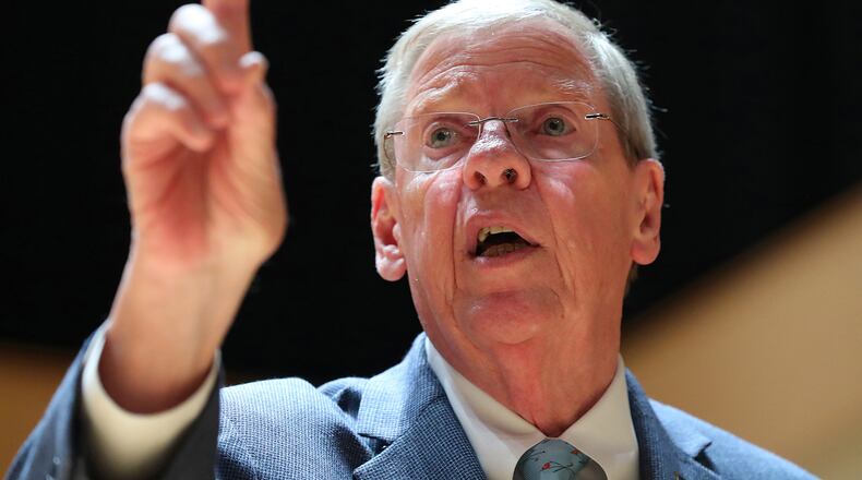 Former U.S. Sen. Johnny Isakson, 76, died Sunday morning, Dec. 19, 2021, according to his family. (Curtis Compton/Atlanta Journal-Constitution/TNS)