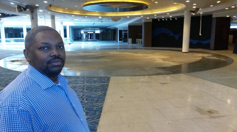 Redevelopment plans for Gwinnett Place mall in Duluth include demolishing this space in the former Belk department store. About 340 apartments would be built on the former Belk property, said Shawl Pryor, a senior vice president of Moonbeam Leasing & Management, an arm of mall owner Moonbeam Capital. MATT KEMPNER / AJC