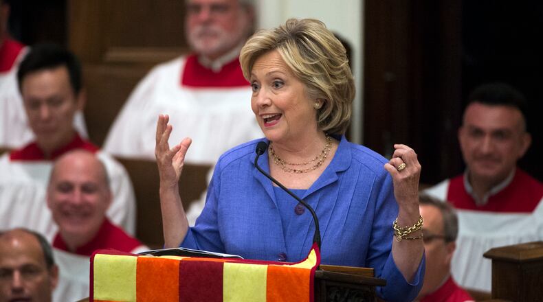 Democratic presidential candidate Hillary Rodham Clinton. AP/Molly Riley