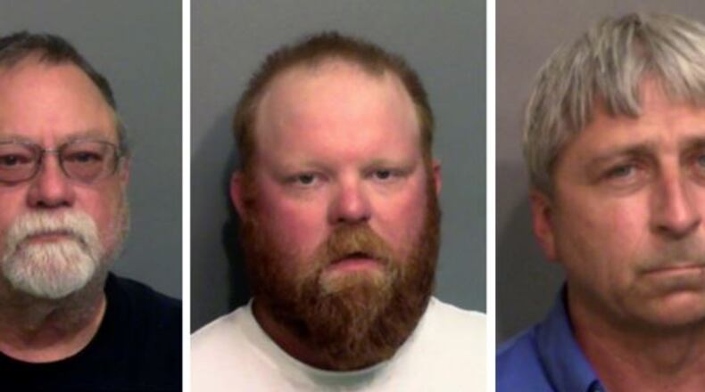 From left, Gregory McMichael, Travis McMichael and William Bryan have been charged with murder in the death of Ahmaud Arbery. (Photos: Glynn County jail)