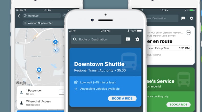 Gwinnett Transit is launching a pilot program that will provide six months of free door-to-door bus service in Snellville. Courtesy TransitApp