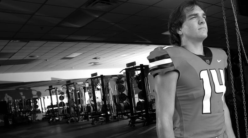 Rabun County quarterback Gunner Stockton is on track to be the most prolific quarterback in Georgia history. (Tyson Alan Horne / Tyson.Horne@ajc.com)