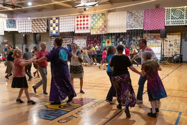 Dancers at the 2023 "Contra in the Enchanted Forest" weekend. (Courtesy of Dave Pokorney)
