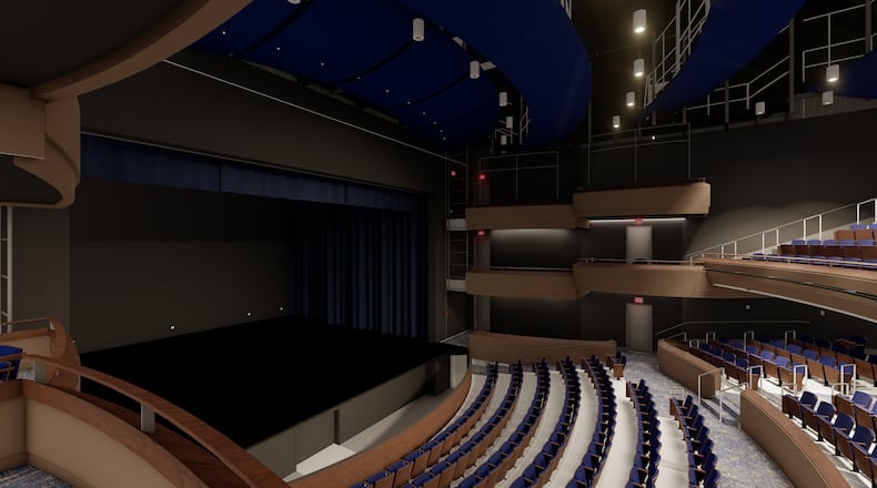 A rendering of the new Aurora Theatre auditorium in the Lawrenceville Arts Center