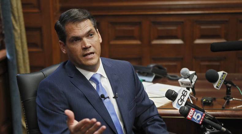 Lieutenant Governor Geoff Duncan called together a new task force to advise him on legislation and policies that would help grow technology companies in Georgia. Bob Andres / bandres@ajc.com