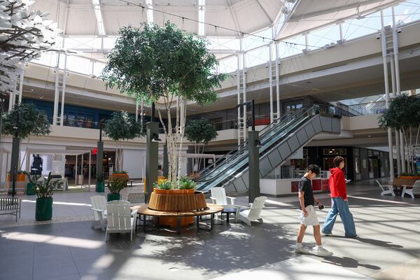 Shoppers walk through North Point Mall in Alpharetta on April 10, 2026. (Arvin Temkar/AJC)