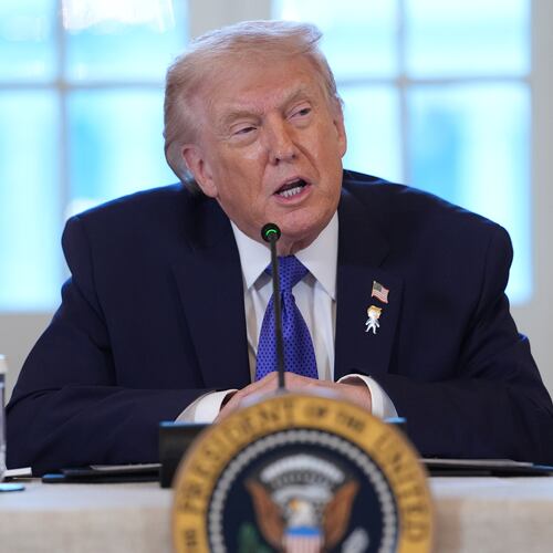 President Donald Trump speaks during a meeting with oil executives in the East Room of the White House, Friday, Jan. 9, 2026, in Washington. (AP Photo/Evan Vucci)
