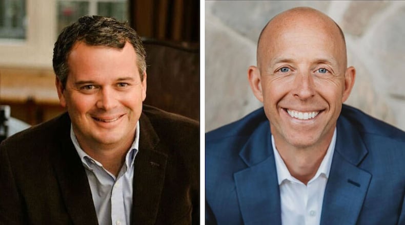 Republicans Drew Echols (left) and Josh Clark (right) are battling for a state Senate seat in District 49.