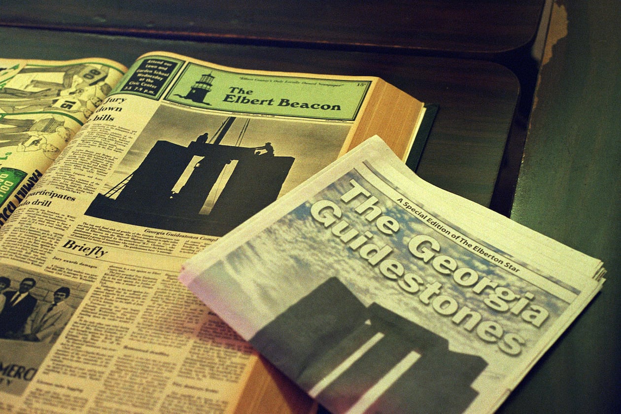 The Elberton Star's special edition covering the explosion of the Georgia Guidestones. (Tyler McBrien for the AJC)