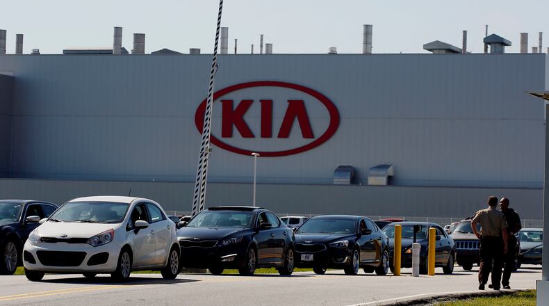 Apple may manufacture self-driving vehicles at the Kia Motors automobile plant in West Point, Ga. (Todd J. Van Emst/Opelika-Auburn News via AP)