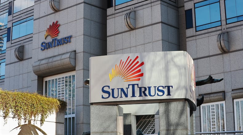 SunTrust Plaza in Atlanta.  SunTrust Banks and its Southeastern rival, Winston-Salem, N.C.-based BB&T, said Thursday they will merge to create the sixth-largest bank in the U.S., a marriage that will cost Atlanta a Fortune 500 headquarters.  (Photo: Curtis Compton/ccompton@ajc.com)