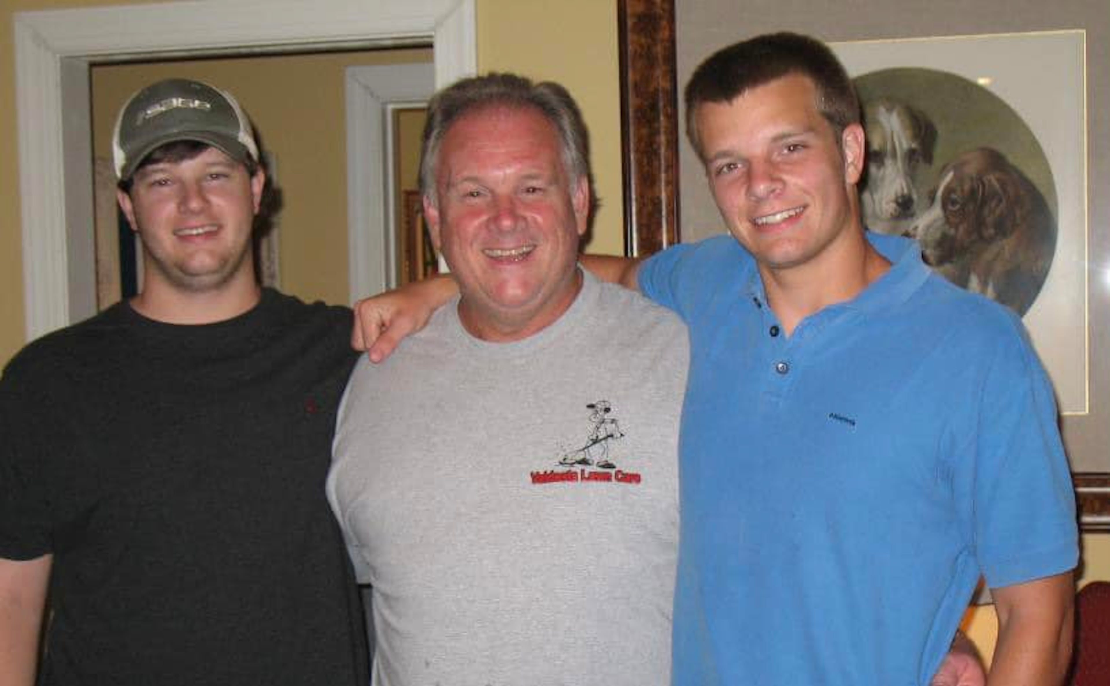 Austin Walters (left) with his father Gus and younger brother Thomas. (Family photo)