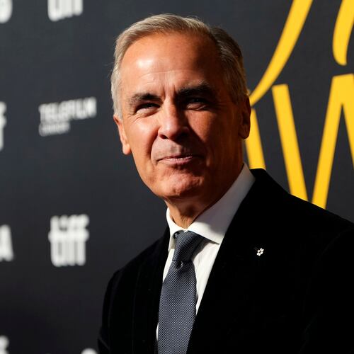 Canada Prime Minister Mark Carney arrives at the Toronto International Film Festival Tribute Awards gala in Toronto, Sunday, Sept. 13, 2026. (Chris Young/The Canadian Press via AP)
