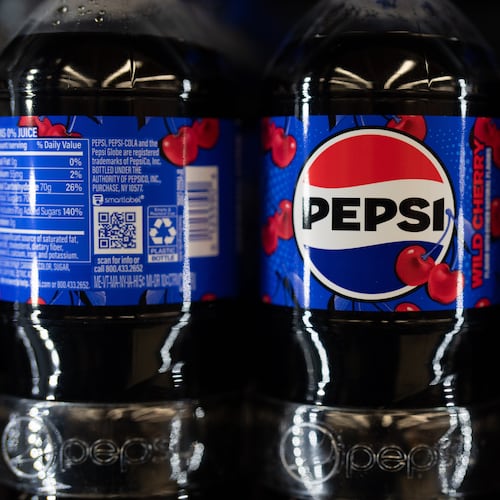 FILE - Bottles of Pepsi products are displayed for sale at Hawthorne Market on Jan. 6, 2026, in Portland, Ore. (AP Photo/Jenny Kane, File)