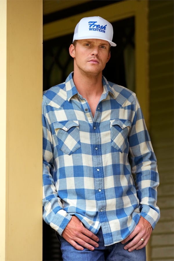 Parker McCollum poses for a portrait on Saturday, June 7, 2025, in Nashville, Tenn. (AP Photo/Mark Humphrey)