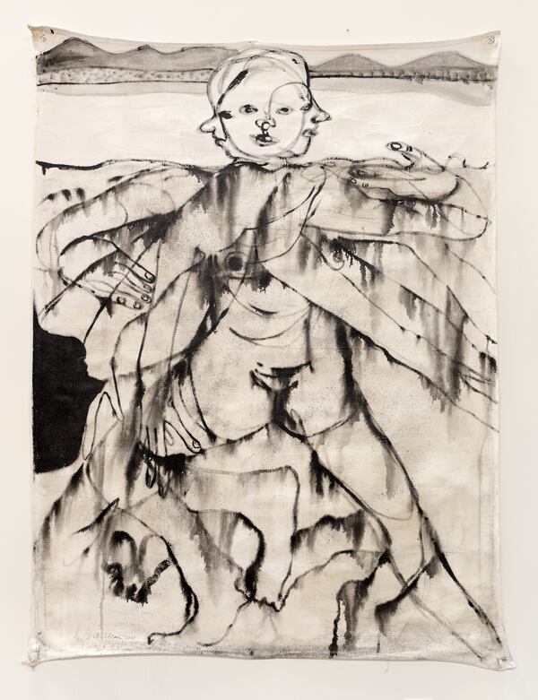 William Downs' "Bather," from the exhibit ”A wave touched a cloud” at Sandler Hudson Gallery through April 20.
