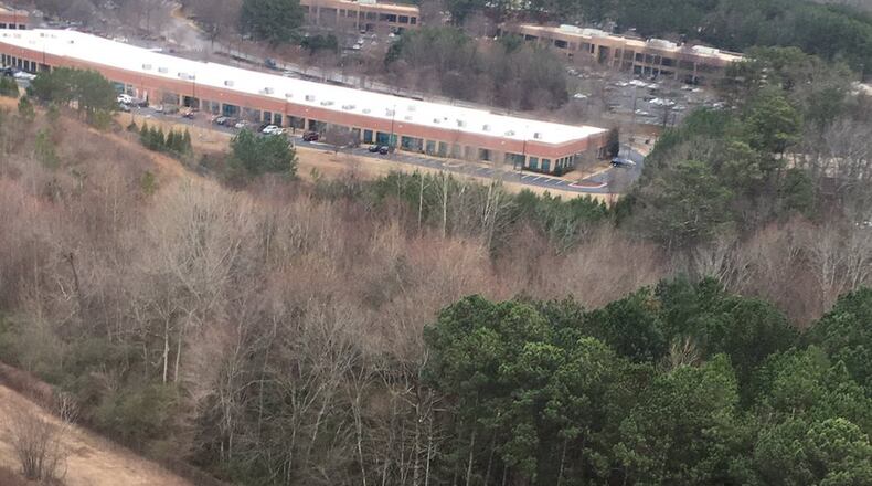 This plane went down Thursday at the Cobb County airport. (Credit: WSB Radio)