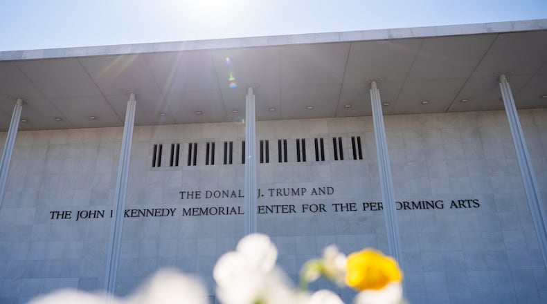 The John F. Kennedy Center for the Performing Arts is seen, Friday, May 29, 2026, in Washington. (AP Photo/Julia Demaree Nikhinson)
