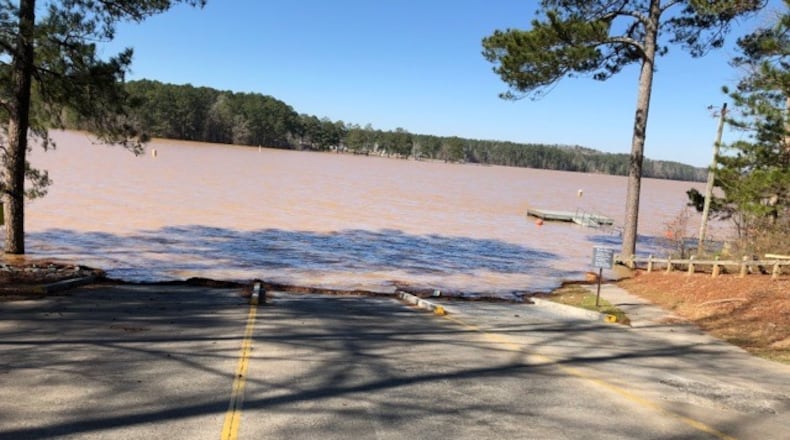 Allatoona Lake's level has reached 851.55, which is more than its full pool of 840 feet. Credit: U.S. Army Corps of Engineers