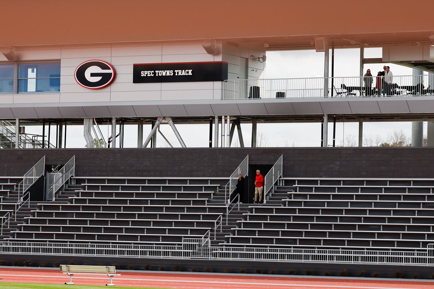 People tour UGA’s new Spec Towns Track facility in Athens on Wednesday, Feb. 18, 2026. (Arvin Temkar/AJC)