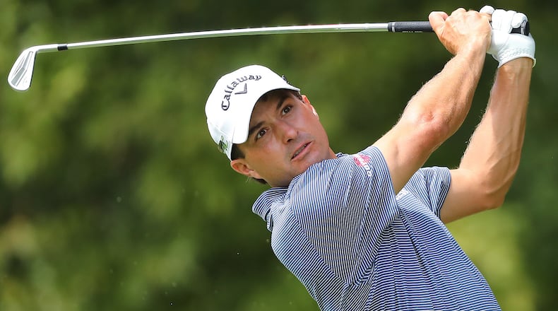 Kevin Kisner tees off on the second hole during the final round of the Tour Championship at East Lake Golf Club on Sunday, September 24, 2017, in Atlanta.   Curtis Compton/ccompton@ajc.com