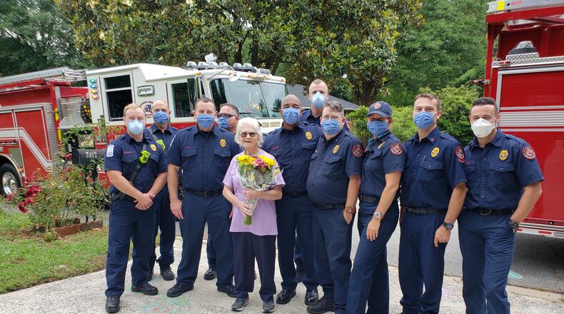 Anne McGee is renowned for her generosity and support of Cobb County firefighters every Sept. 11. (Image courtesy Barkley Russell)