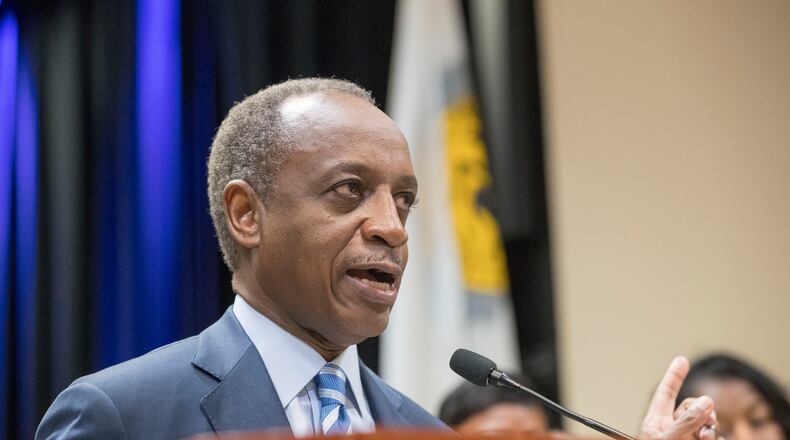 DeKalb County CEO Michael Thurmond likened Republicans' embrace of mass transit to "Nixon going to China." ALYSSA POINTER/ALYSSA.POINTER@AJC.COM