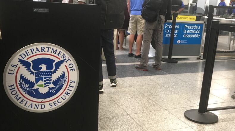 All was silent and still for a moment at airport security. Photo: Jennifer Bret