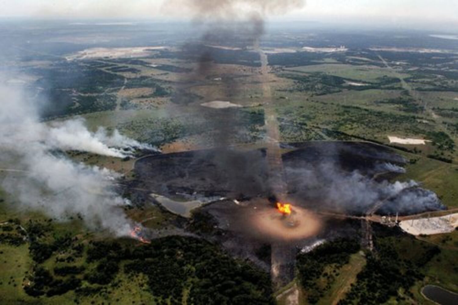 Fireball seen for miles after explosion