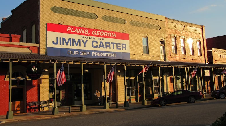 Downtown Plains, hometown of former President Jimmy Carter. Photo: Jennifer Brett/AJC
