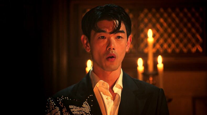 The moment Atlanta native and K-pop star Eric Nam realized he had just been had by "The Traitors" Season 4 winner Rob Rausch. (Screenshot from Peacock)