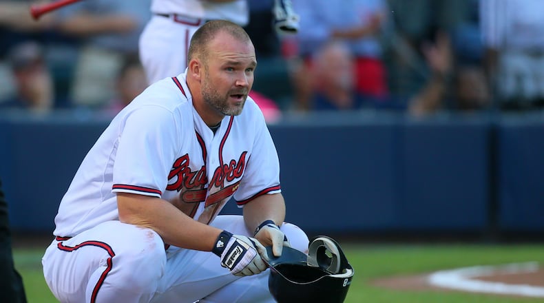 David Ross waits for ruling, but is not credited with scoring from first base in the fourth inning.