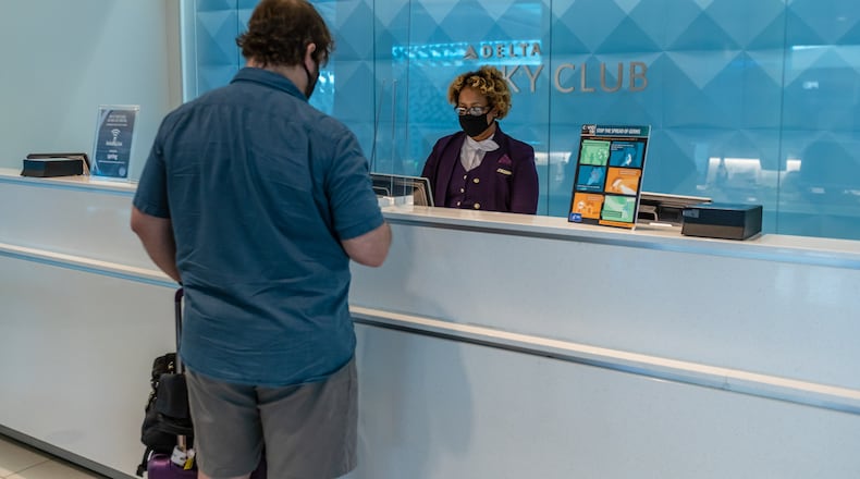 Delta Sky Club check-in. Source: Delta