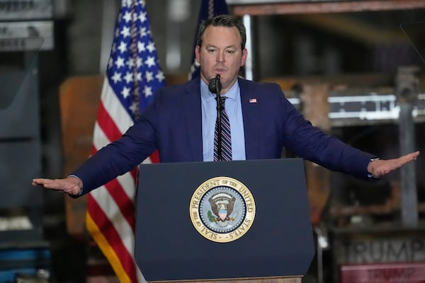 Georgia Lt. Gov. Burt Jones has been the target of attack ads from a mysterious group for months. (George Walker IV/AP)