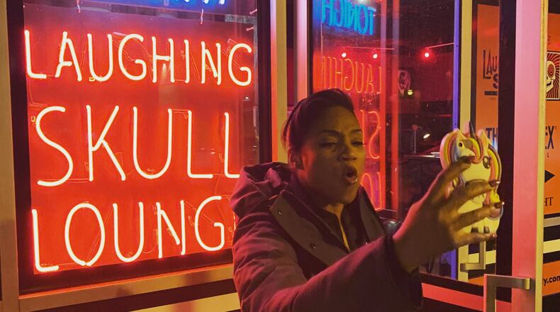 Tiffany Haddish is using the Laughing Skull Lounge to test out new stand-up material. CREDIT: Marshall Chiles
