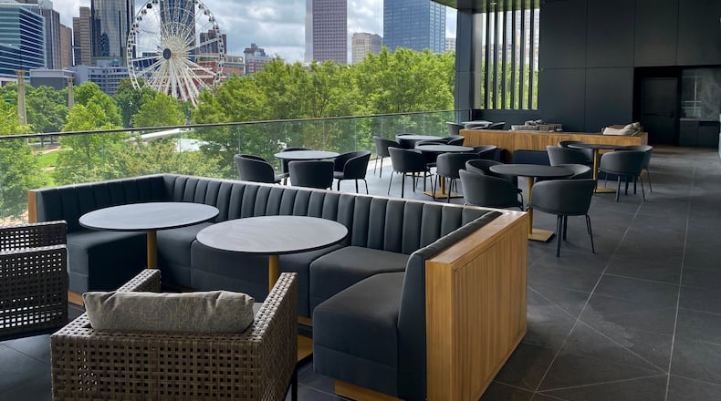 Views from one of the new food and dining concepts at Omni Hotel Atlanta.