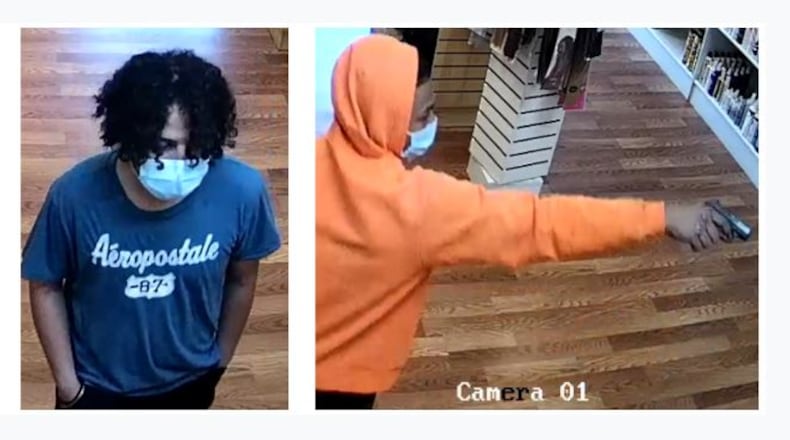 The victims said the men pointed guns at their heads.