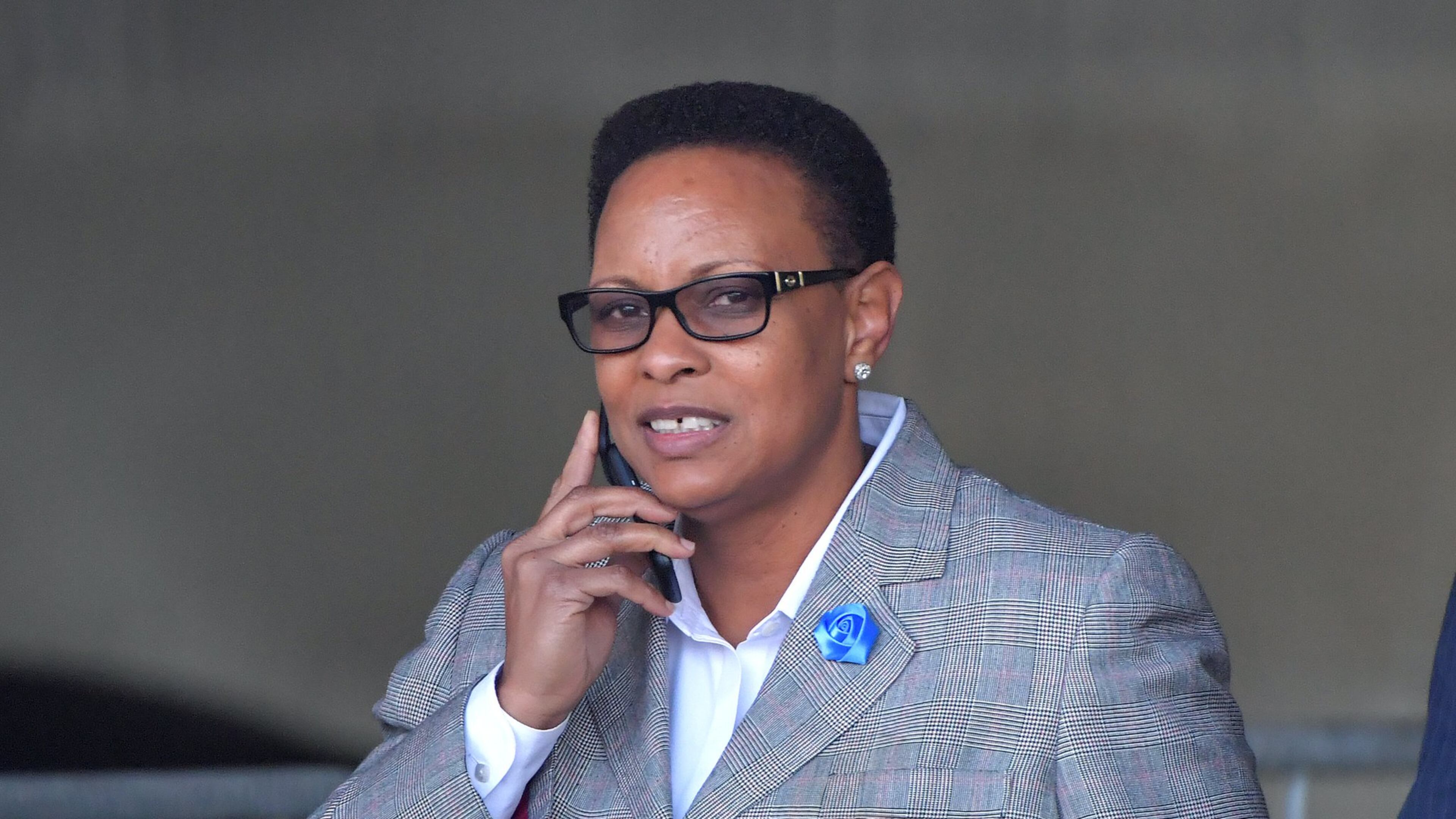 Mitzi Bickers at the Richard B. Russell Federal Building in Atlanta after her first appearance in federal court on Thursday, April 5, 2018. She was resentenced Wednesday to 12 years in prison. (Hyosub Shin/AJC)
